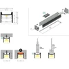 LED juostos profilis HOOD14 F/UI, juodas, 2m