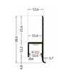 LED juostos profilis OMNI10 AC2 PLUS, neanoduoto aliuminio, 3m