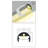 LED juostos profilis PEN8 I, anoduotas aliuminis, 3m