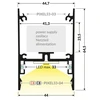 LED juostos profilis PIXEL33-02 C8, juodos sp., 4m