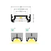 LED juostos profilis SURFACE10 BC/UX, neanoduotas aliuminis, 2m