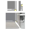 LED juostos profilis UNI-TILE12 C PLUS, 180 laipsnių, juodai anoduotas, 2m