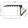 LED juostos profilis UP-BOLD12 K, juodas, 2m