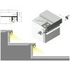 LED juostos profilis UP-TILE10 A, anoduotas aliuminis, 3m