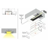 LED juostos profilis VARIO30-04 ACDE-9, baltas, 4m
