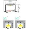 LED juostos profilis VARIO30-07, neanoduotas aliuminis, 2m