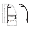 LED juostos profilis WAY10 C, anoduotas aliuminis, 2m