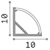 LED kampinis profilis SLOT, baltas, 2m, 346298