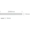 LED pagalbinis profilis šilumos išsklaidymui, 2m, 7900/W, tinka LED juostoms iki 12mm pločio