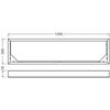 LED panelės paviršinio montavimo rėmelis PL, baltas, 120 x 30cm