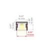 LED paviršinis/pakabinamas profilis PDS-4-PLUS, juodai anoduotas, 1m
