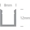 LED paviršinis profilis, baltas, 2m, 7901A/W