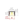 LED paviršinis profilis PDS-4-PLUS, baltas, 2m