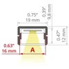 LED paviršinis profilis SILER, juodas, 2m