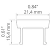 LED profilio dangtelis HR-21, matinis, 3m