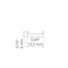 LED profilio dangtelis HS, matinis, 3m