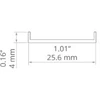 LED profilio dangtelis LIGER-25, matinis, 2m