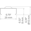 LED profilio laikiklis 45-STN, juodas