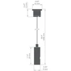 LED profilio pakabinimo rinkinys RD-1, sidabro sp.