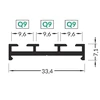 LED profilis COMBO30-02, baltas, 2m