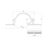 LED profilis PRF170SET, baltas, 3m, su užbaigimais