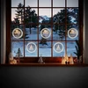 AmeliaHome LED vitražas Wintery, apvalus rinkinys 5 vnt