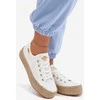 Lee Cooper moteriški platforminiai kedai espadrilės, balti
