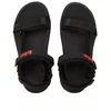 Lee Cooper moteriški sandalai su lipukais, lengvi juodi, vasaros paplūdimiui