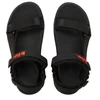 Lee Cooper moteriški sandalai su lipukais, lengvi juodi, vasaros paplūdimiui