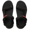 Lee Cooper vyriški lengvi juodi vasaros paplūdimio sandalai su lipdukais