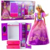 Lean Toys Lėlė Anlily su Spinta ir Priedais, 24 vnt.