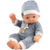 Lean Toys Lėlė kūdikis su pilka pižama ir kepuryte 24 cm