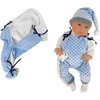 Lėlė kūdikis Lean Toys 46 cm mėlynai