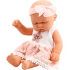 Lean Toys Lėlė kūdikis su rausva suknele ir lankeliu 24 cm