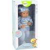 Lėlė kūdikis su mėlynais drabužiais Lean Toys, 39 cm