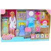 Lean Toys Lėlė Anlily su priedais: gydytoja, kirpykla, virėja