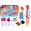Lean Toys Lėlė Anlily su priedais: gydytoja, kirpykla, virėja