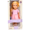 Lean Toys Lėlė su rausva suknele ir ilgais šviesiais plaukais