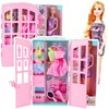 Lean Toys Lėlė su spinta ir priedais, 29 cm