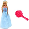 Lean Toys Anlily undinėlė princesė su mėlyna suknele ir šepetėliu