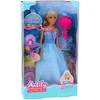 Lean Toys Anlily undinėlė princesė su mėlyna suknele ir šepetėliu