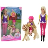 Lean Toys Anlily lėlės su vaiku ir poniuku
