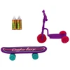 Lean Toys Lėlių rinkinys su priedais ir transporto priemonėmis
