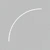 Lenktas EASY LINK sistemos bėgelis, R 656mm, baltas, K1002243B