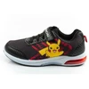 Leomil vaikiški sportiniai bateliai Pokemon kedai lengvi su lipukais LED juodi