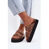 Leopardinio rašto platforminės basutės Step in style