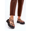 Leopardo rašto basutės su platforma Step in style