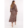Leopardo rašto midi sijonas Italy Moda