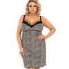 Leopardo rašto naktiniai marškiniai Plus Size Donna