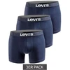 Levi's Vyriški bokseriai, 3 vnt., tamsiai mėlynos spalvos, medvilniniai